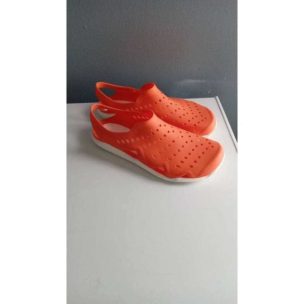 Orange Clogs Sandals Slip On Water Shoes Beach Pool Summer Comfort